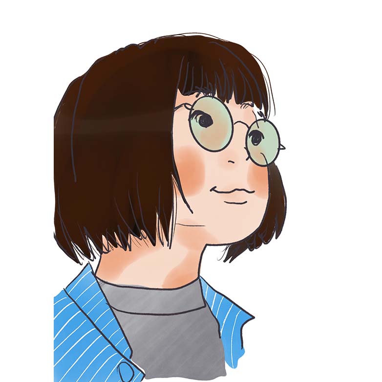 眼鏡をかけたSochiのプロフィールイラスト